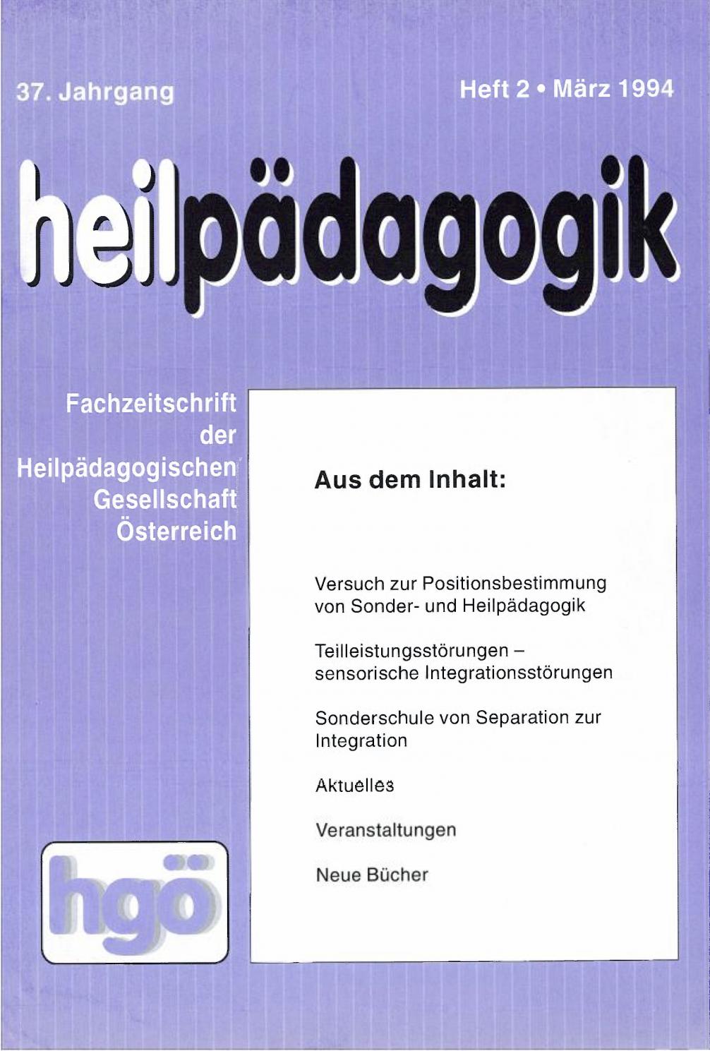 Heilpädagogik 1994/2