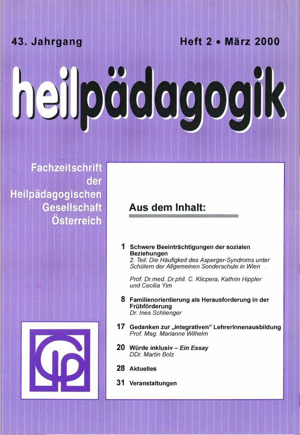 Heilpädagogik 2000/2